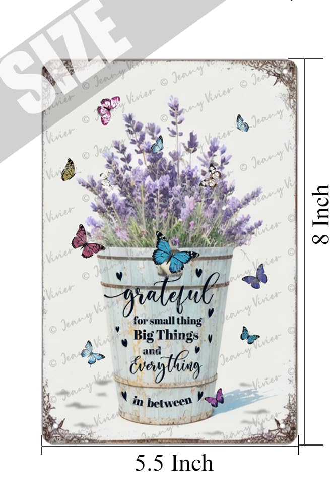 Amazon.com: Zomyto Purple Lavender Metal Tin Sign Inspirational